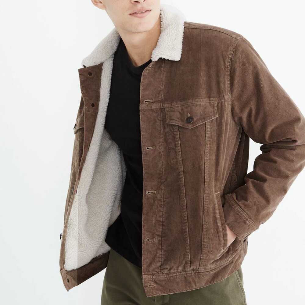 Madewell Sherpa Classic Jean Jacket: Corduroy Edition
